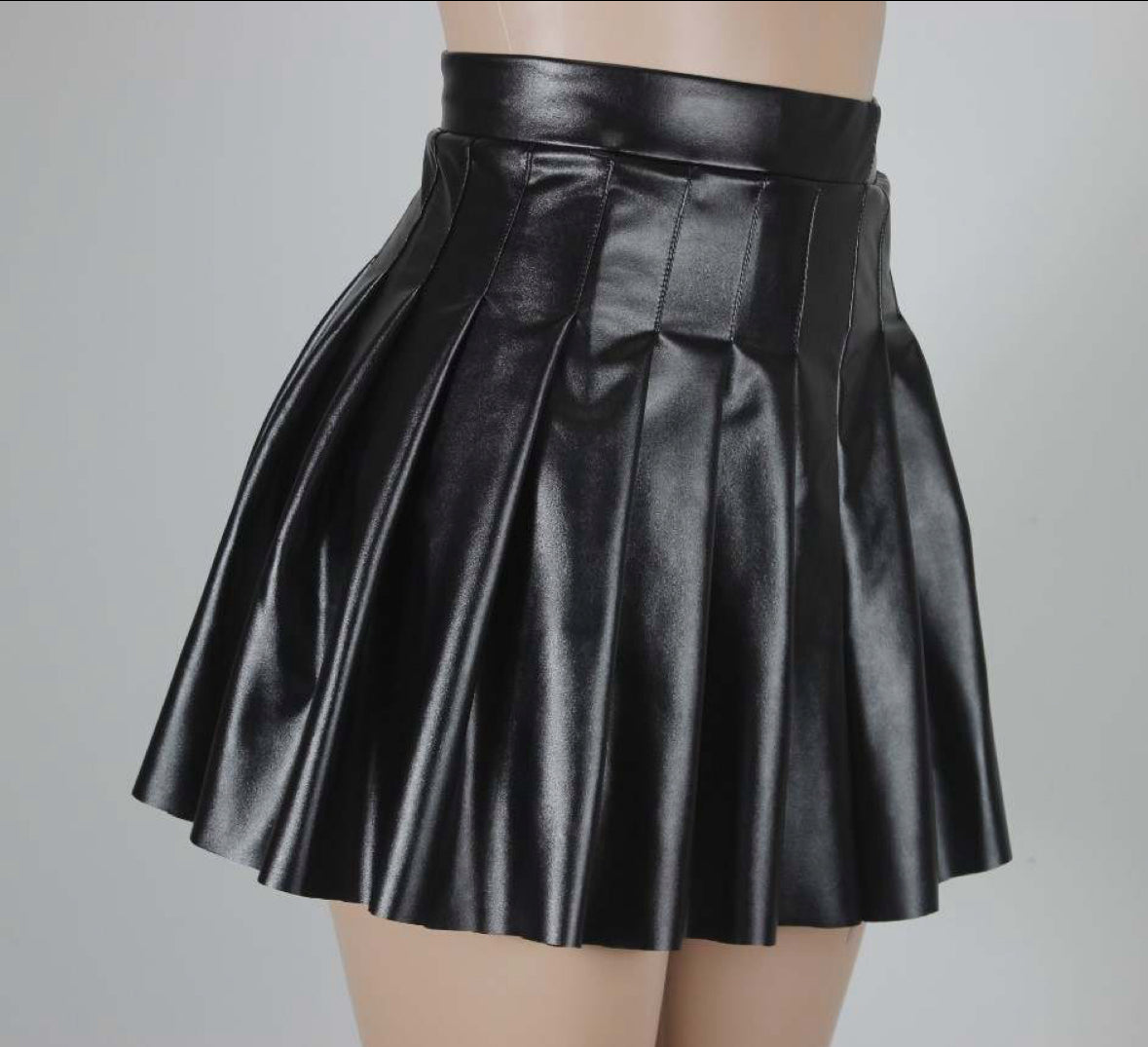 Faux leather skirt