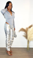 Metallic space pants